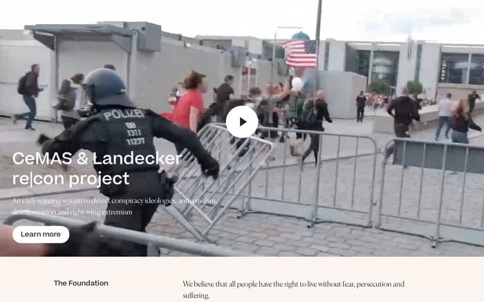 Alfred Landecker foundation website preview