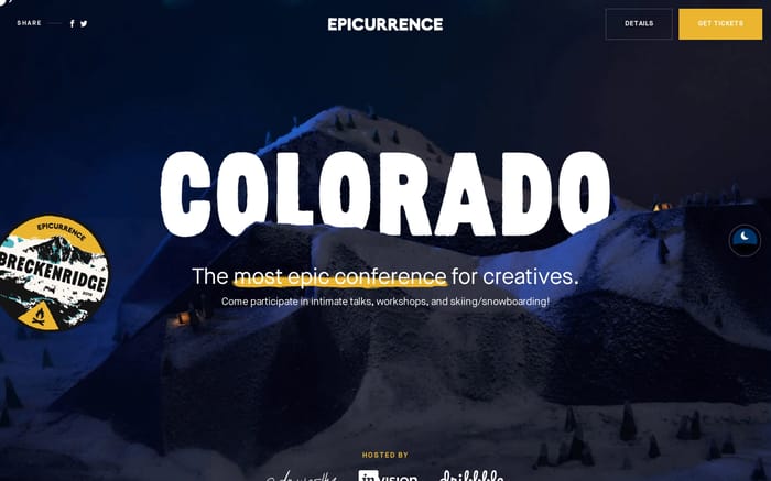 Epicurrence website preview