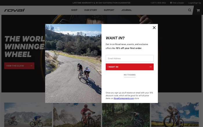 Roval Components website preview