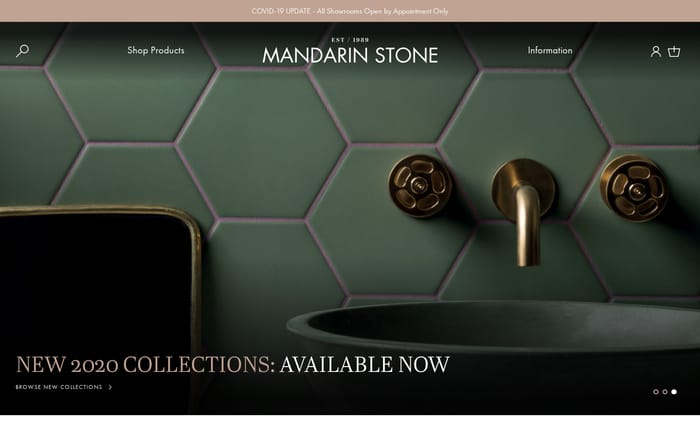 Mandarin Stone website preview