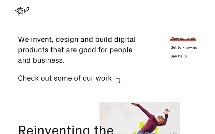 Unfold website preview