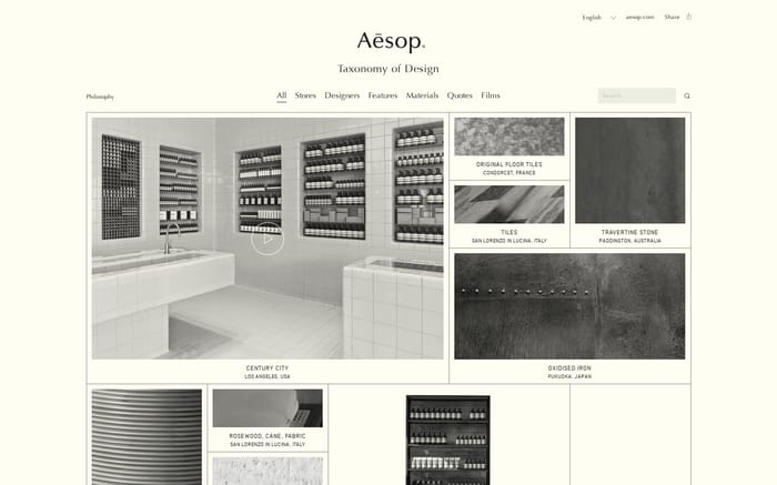 Taxonomy of design website preview