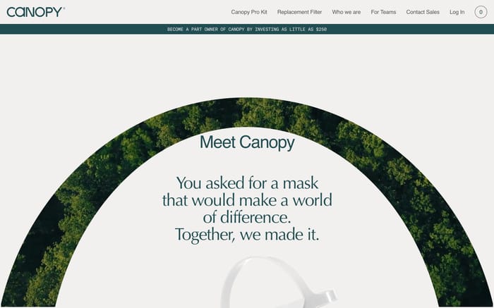 Canopy website preview