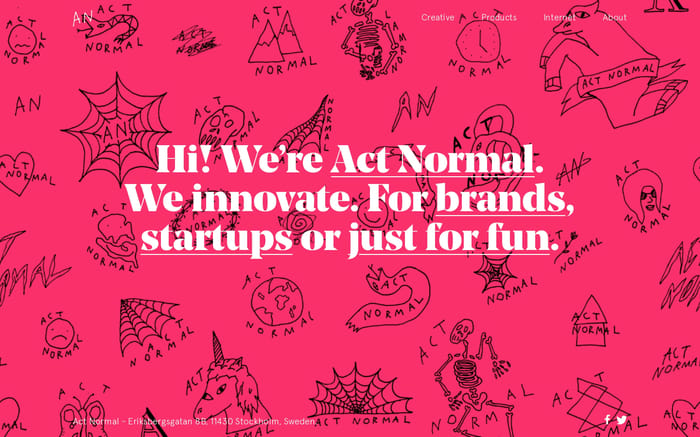 Act Normal website preview