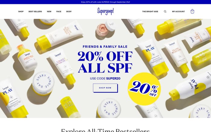 Supergoop website preview