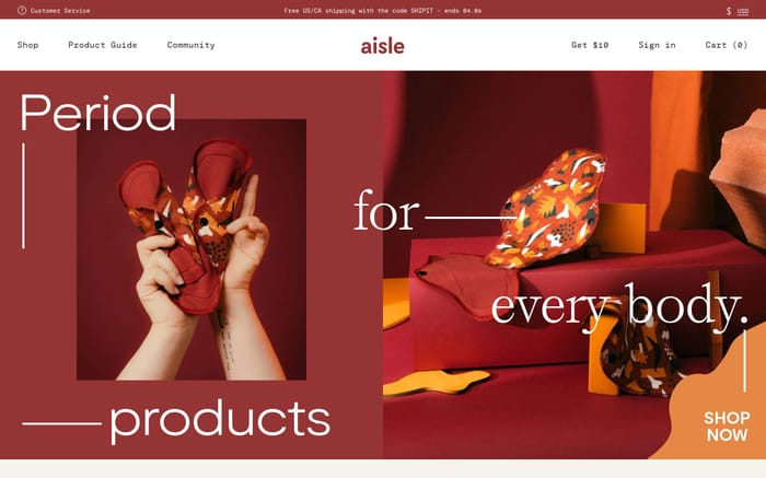 Aisle website preview