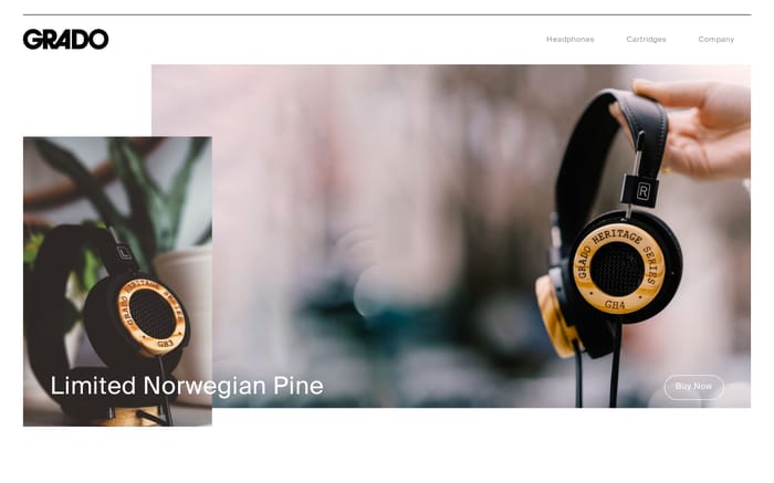 Grado Labs website preview