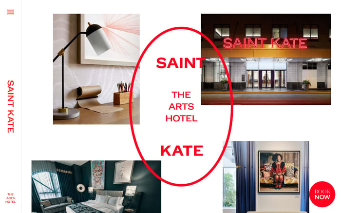 Saint Kate hotel website preview