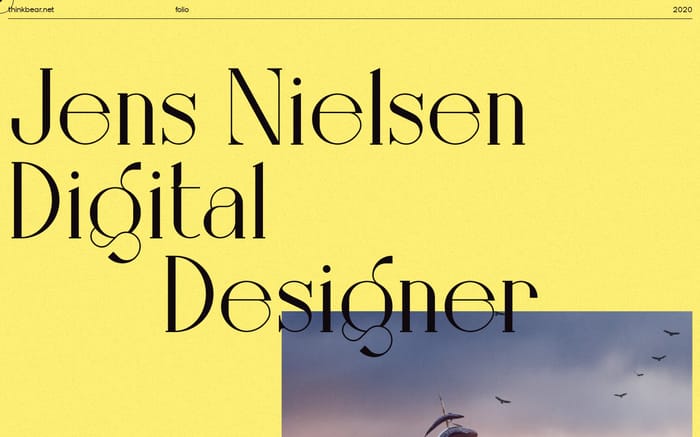 think bear folio 2020 website preview