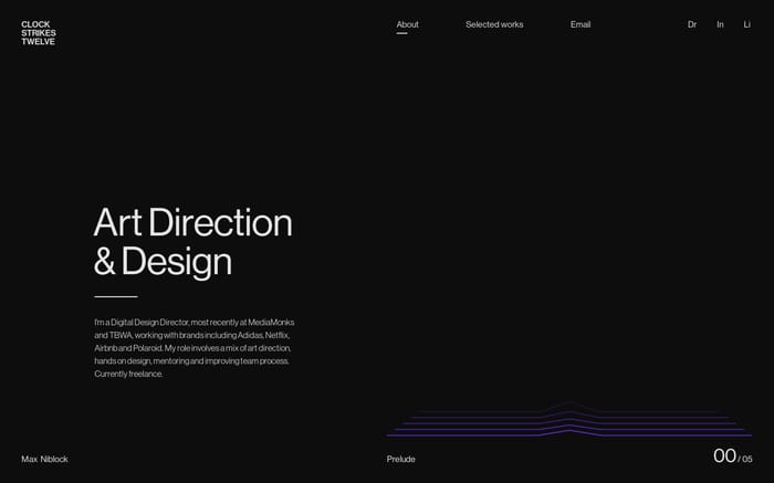 Clock Strikes Twelve website preview