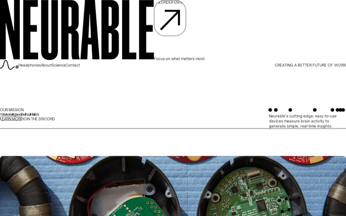 Neurable website preview