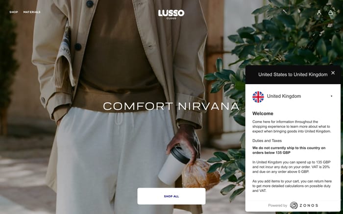 Lusso Cloud website preview