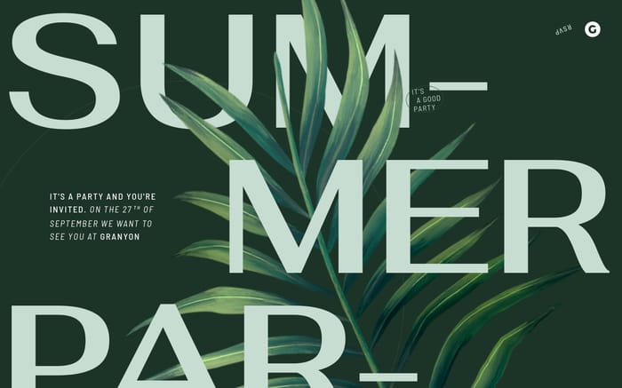 Granyon Summer Party website preview