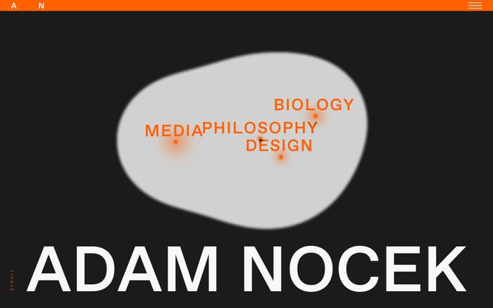 Adam Nocek website preview