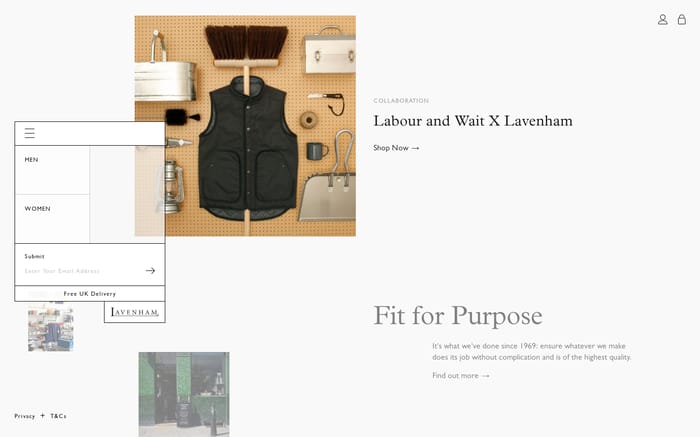 Lavenham Jackets website preview