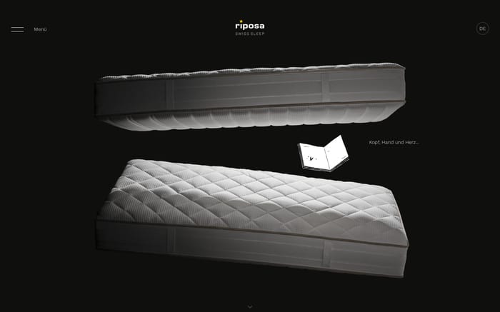 riposa Swiss Sleep | riposa.ch website preview