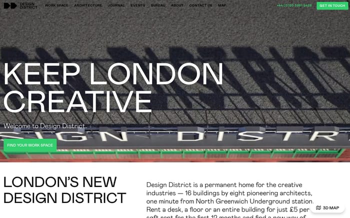 Design District website preview