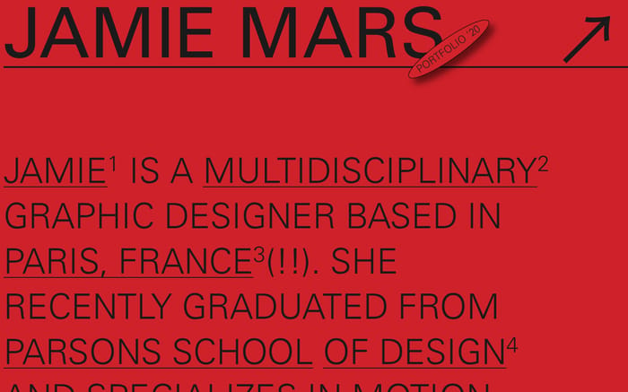 Jamie Mars website preview