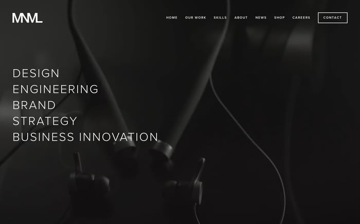 MNML Design Studio website preview