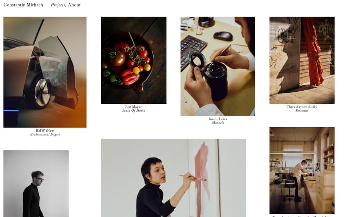 Constantin Mirbach website preview