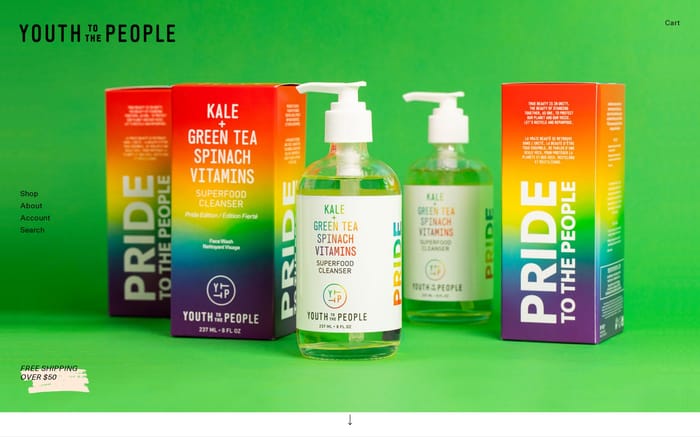 Youth To The People website preview