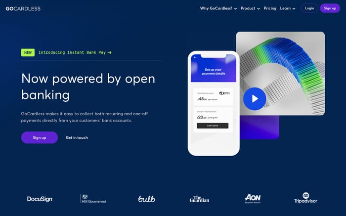 GoCardless website preview