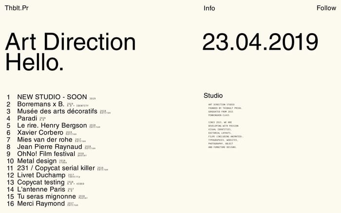 Thibault Priou website preview