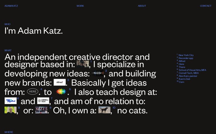 Adam Katz website preview