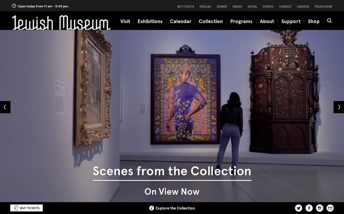 The Jewish Museum website preview