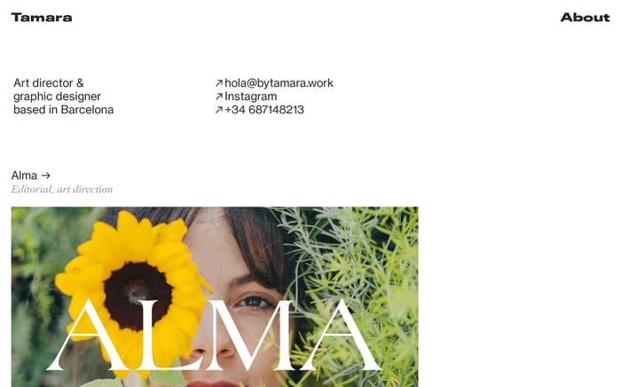 Tamara González website preview