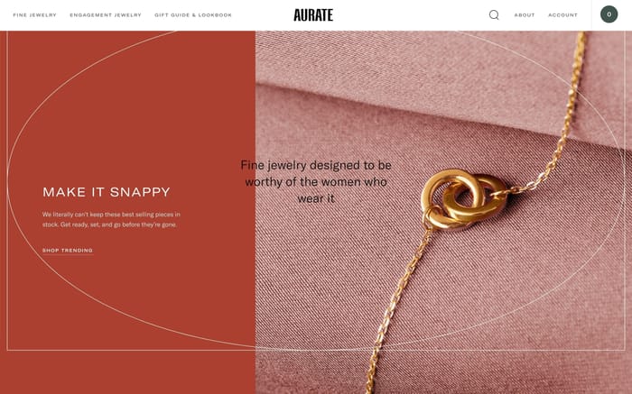Aurate website preview