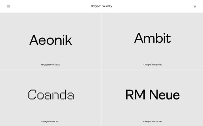 CoType Foundry website preview