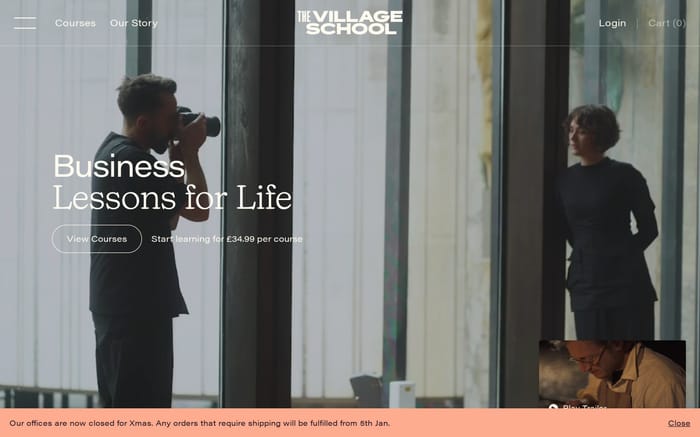 The Village School website preview