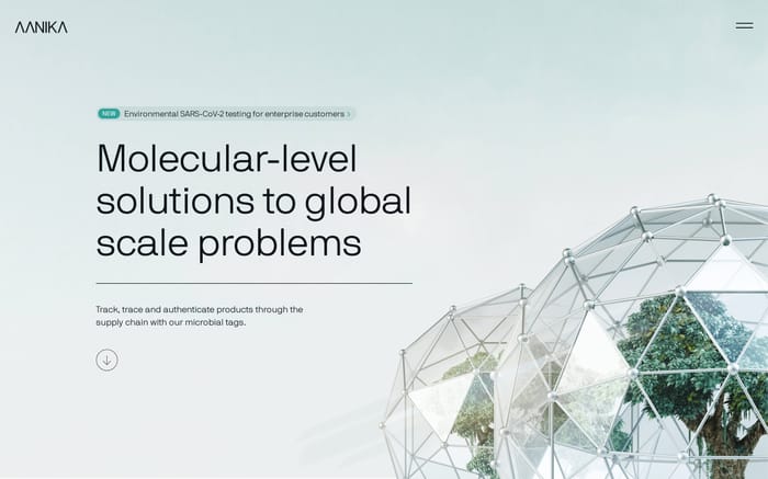 Aanika Biosciences website preview