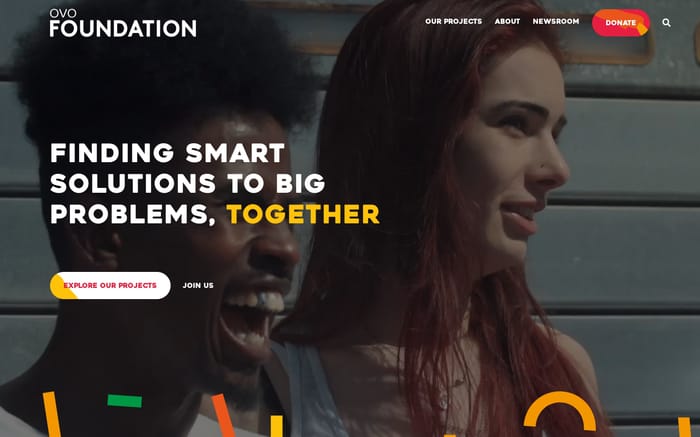 OVO Foundation website preview