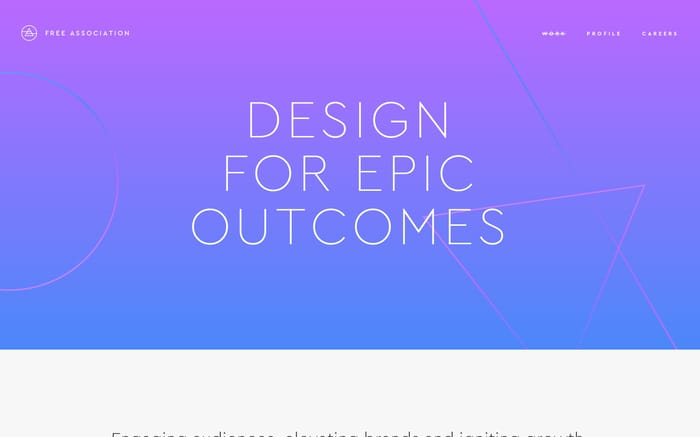 Free Association website preview
