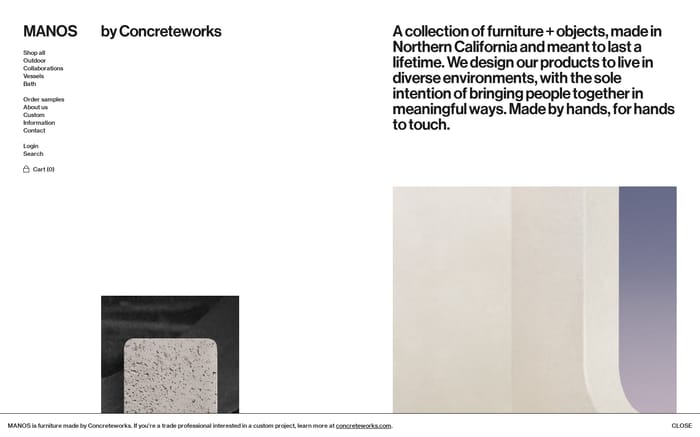 Manos website preview
