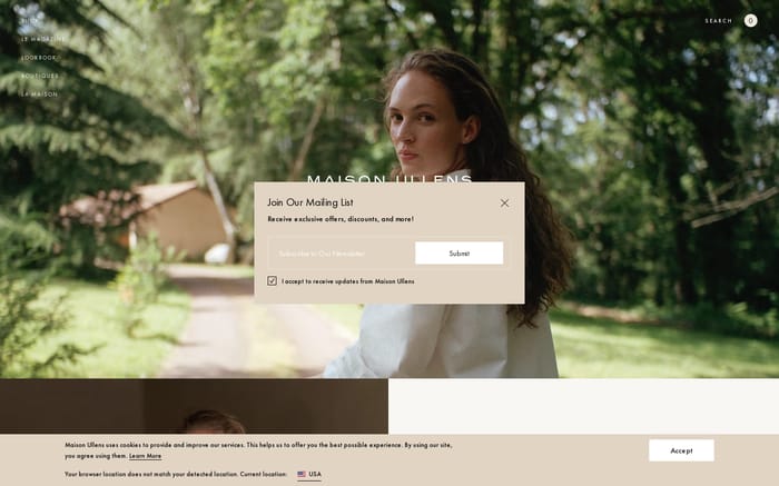 Maison Ullens website preview