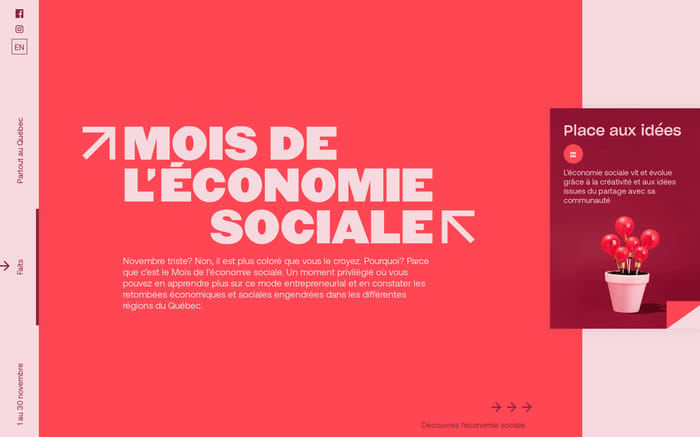 Social Economy Month website preview