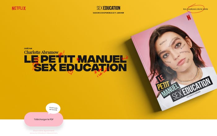 Sex Education website preview