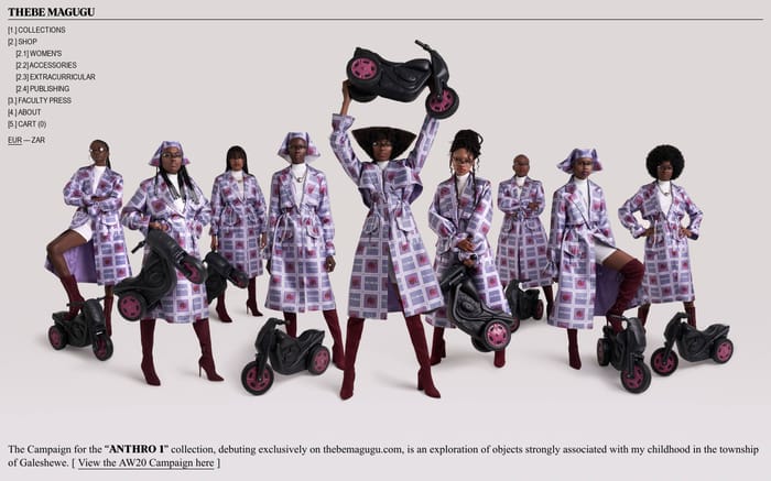 Thebe magugu website preview