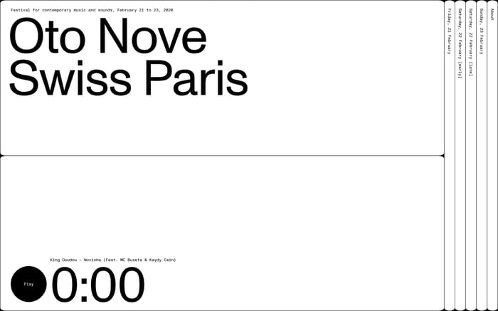 Oto Nove Swiss Paris website preview