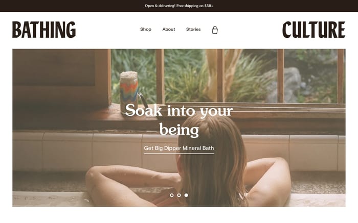 Bathing Culture website preview