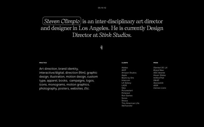 Steven Olimpio website preview
