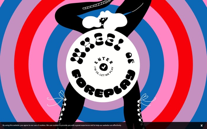 Wheel of Foreplay website preview