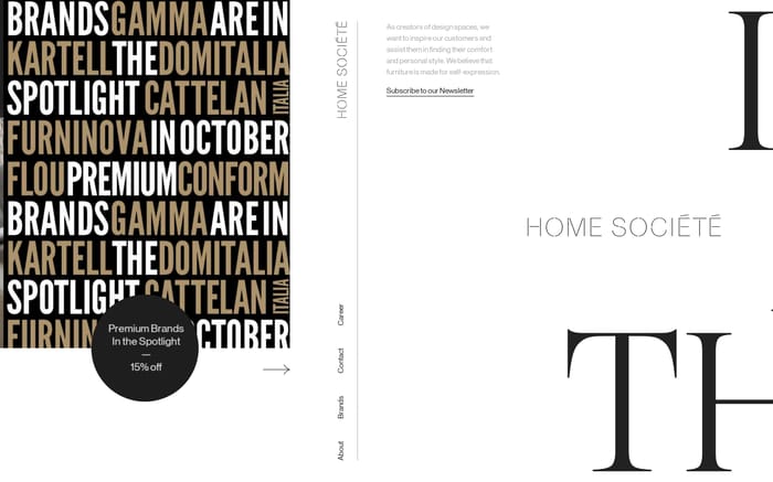 Home Société website preview