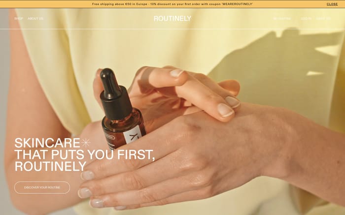 Routinely website preview