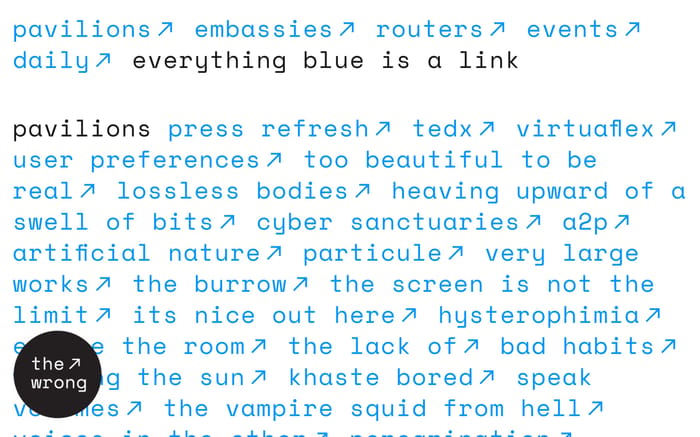the wrong biennale website preview