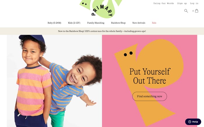Primary website preview