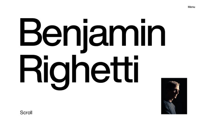 Benjamin Righetti website preview